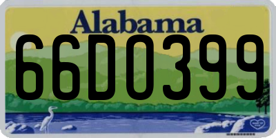 AL license plate 66DO399