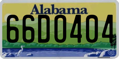 AL license plate 66DO404