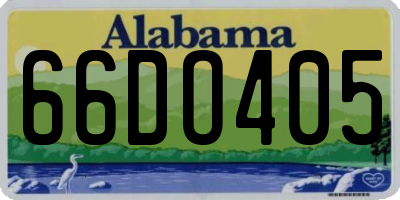 AL license plate 66DO405