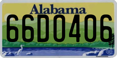 AL license plate 66DO406