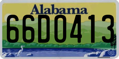 AL license plate 66DO413