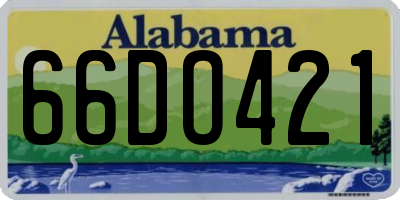 AL license plate 66DO421