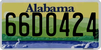 AL license plate 66DO424