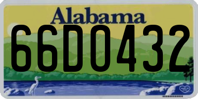 AL license plate 66DO432