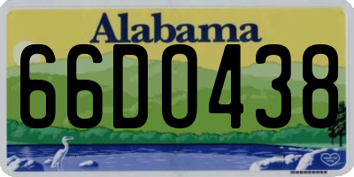 AL license plate 66DO438