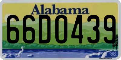 AL license plate 66DO439
