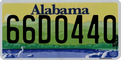 AL license plate 66DO440