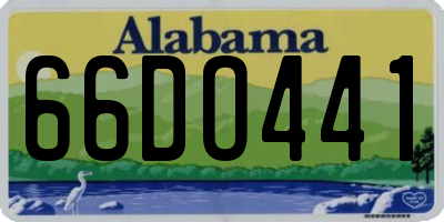 AL license plate 66DO441
