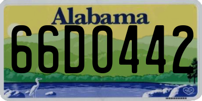 AL license plate 66DO442