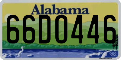 AL license plate 66DO446