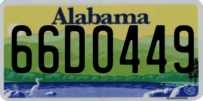 AL license plate 66DO449