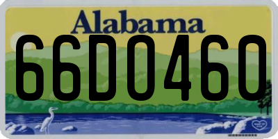 AL license plate 66DO460