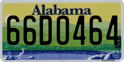 AL license plate 66DO464