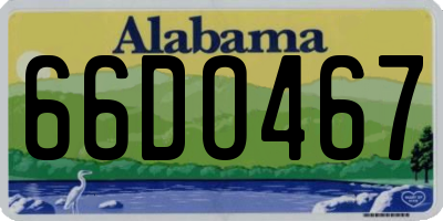 AL license plate 66DO467