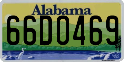 AL license plate 66DO469
