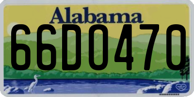 AL license plate 66DO470