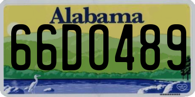 AL license plate 66DO489