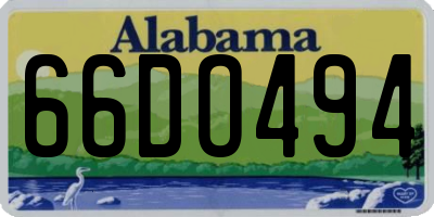 AL license plate 66DO494