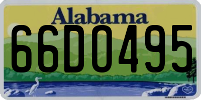 AL license plate 66DO495