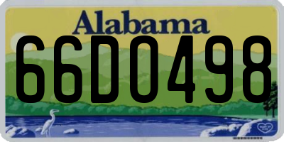 AL license plate 66DO498