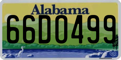 AL license plate 66DO499