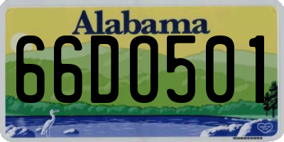 AL license plate 66DO501