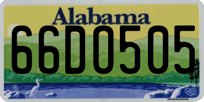 AL license plate 66DO505