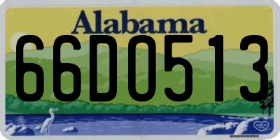 AL license plate 66DO513