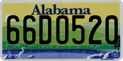 AL license plate 66DO520