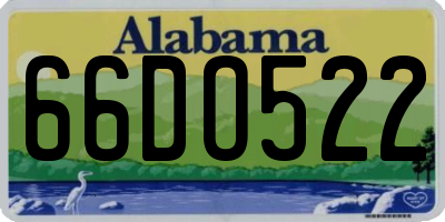AL license plate 66DO522