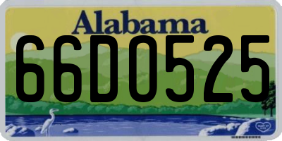 AL license plate 66DO525