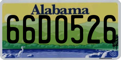 AL license plate 66DO526