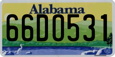 AL license plate 66DO531