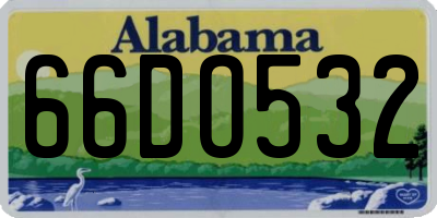AL license plate 66DO532