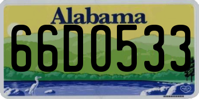 AL license plate 66DO533