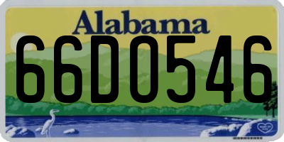 AL license plate 66DO546