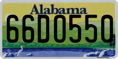 AL license plate 66DO550