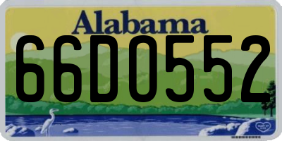 AL license plate 66DO552