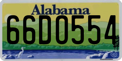 AL license plate 66DO554