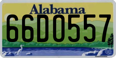 AL license plate 66DO557
