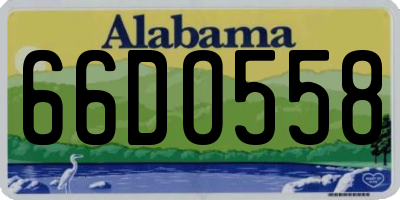 AL license plate 66DO558
