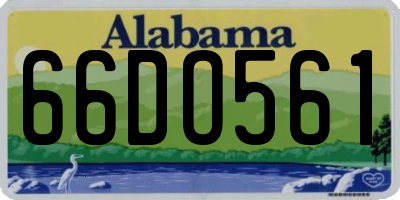 AL license plate 66DO561
