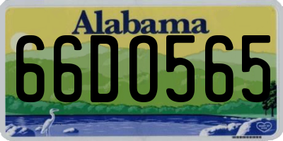AL license plate 66DO565