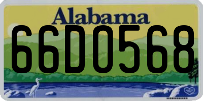 AL license plate 66DO568