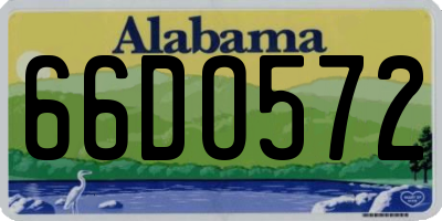 AL license plate 66DO572