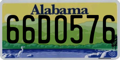 AL license plate 66DO576