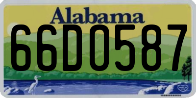 AL license plate 66DO587
