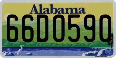 AL license plate 66DO590