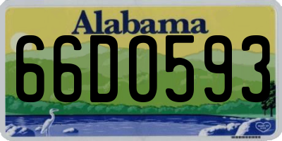 AL license plate 66DO593