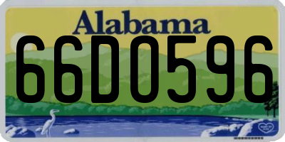 AL license plate 66DO596